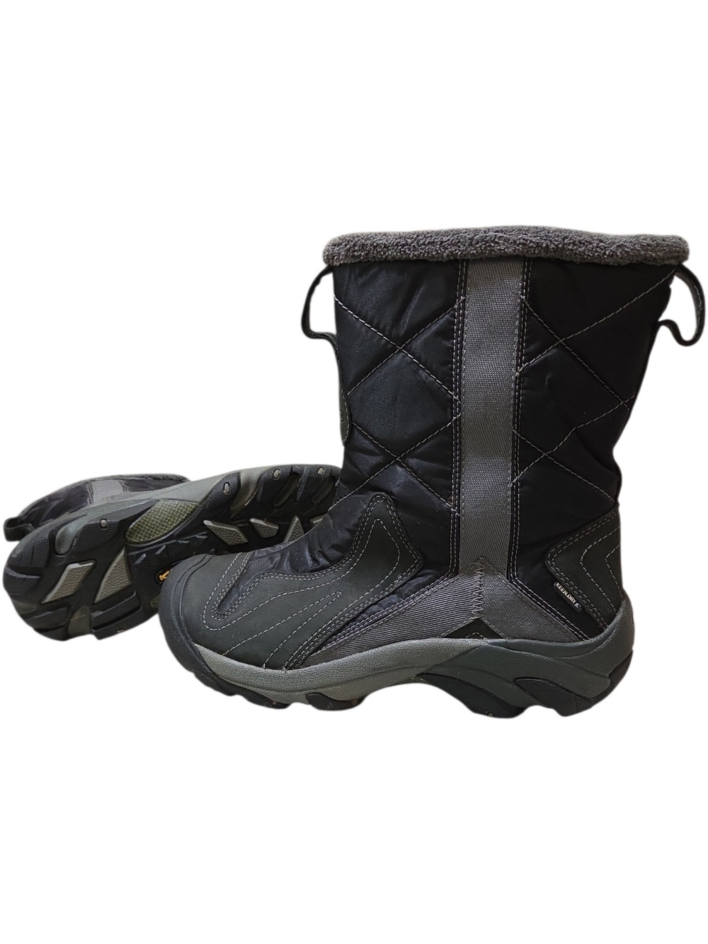 Keen Black and Gray Women's Winter Rain Boots